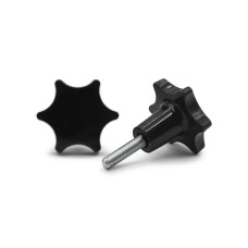 Skrutka kovová s plastovou hlavou, 6 cípa hviezda / 105-012 / M5 x 29 x 17 mm (čierna)