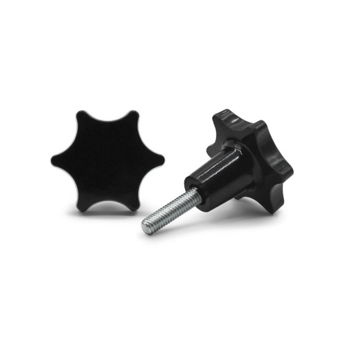 Skrutka kovová s plastovou hlavou, 6 cípa hviezda / 105-012 / M5 x 29 x 17 mm (čierna)