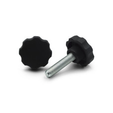 Skrutka kovová s plastovou hlavou, 8 cípa hviezda / 105-036 / M6 x 30 x 30 mm (čierna)