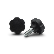 Skrutka kovová s plastovou hlavou, 6 cípa hviezda / 105-037 / M6 x 30 x 12 mm (čierna)