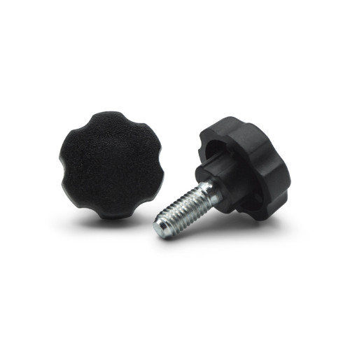 Skrutka kovová s plastovou hlavou, 6 cípa hviezda / 105-037 / M6 x 30 x 12 mm (čierna)
