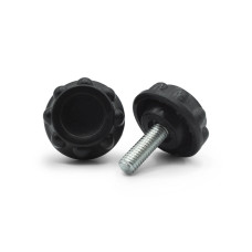 Skrutka kovová s plastovou hlavou, 8 vrub / 105b-007 / M4 x 18 x 13 mm (čierna)