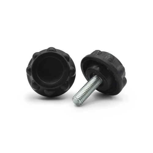 Skrutka kovová s plastovou hlavou, 8 vrub / 105b-007 / M4 x 18 x 13 mm (čierna)