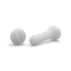 Skrutka plastová, valcová hlava s drážkou / 050-110 / M4 x 30 mm (prírodná)