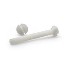 Skrutka plastová, zapustená hlava s drážkou, DIN 963 / 050a-110 / M4 x 40 mm (prírodná)