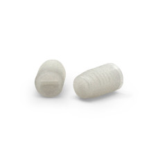 Skrutka plastová - červík / 086-110 / M3 x 6 mm (prírodná)
