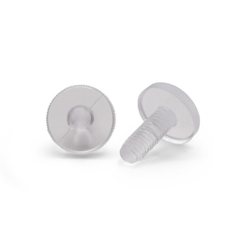 Skrutka plastová, hlava špeciálna - rovná s vrúbkami / 471-110 / M6 x 16 x 16 mm (prírodná)