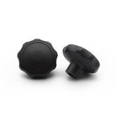 Matica kovová s plastovou hlavou, 2 vrúbky / 106a-068 / M6 x 40 mm (čierna)