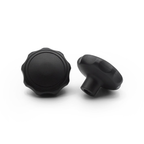 Matica kovová s plastovou hlavou, 2 vrúbky / 106a-068 / M6 x 50 mm (čierna)