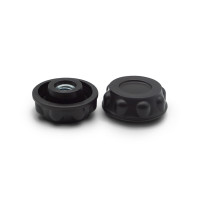 Matica kovová s plastovou hlavou, rovná, 8 vrub / 106b-007 / M10 x 40 mm (čierna)