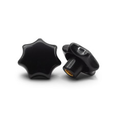 Matica kovová s plastovou hlavou, rovná, 8 vrub / 106b-034 / M16 x 80 mm (čierna)