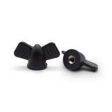 Matica kovová so závitom, krídlo vrúbkované / 330-037 / M6 x 44 mm (čierna)
