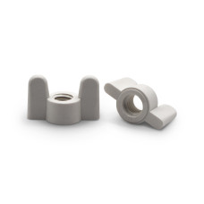 Matica plastová, krídlová, rovná / 053-003 / M8 x 26 x 16 mm (biela)