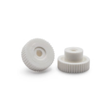 Matica plastová, vrúbkovaná s osadením / 073-003 / M3 x 12 mm (biela)