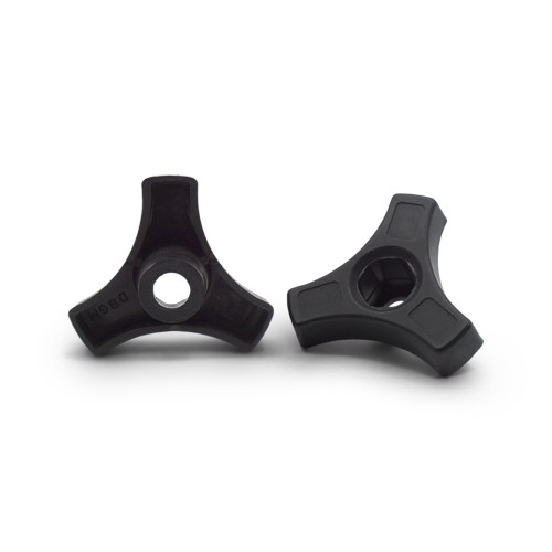 Hlava plastová pre skrutky a matice, 3 cípa hviezda / 376-043 / M8 x 55 mm (čierna)