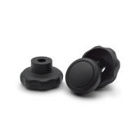 Hlava plastová pre skrutky a matice, 2 vrúbky / 376-068 / M12 x 80 mm (čierna)