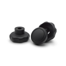 Hlava plastová pre skrutky a matice, 2 vrúbky / 376-068 / M8 x 40 mm (čierna)