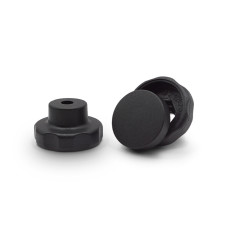 Hlava plastová pre skrutky a matice, 1 vrúbok / 376a-043 / M6 x 32 mm (čierna)