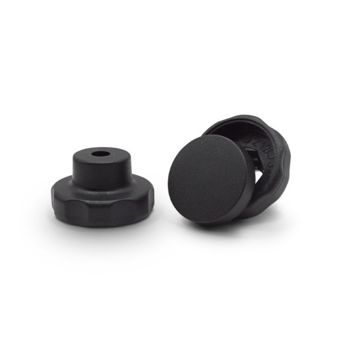Hlava plastová pre skrutky a matice, 1 vrúbok / 376a-043 / M6 x 32 mm (čierna)