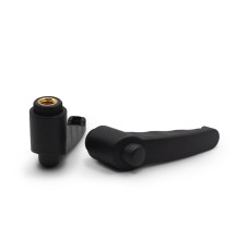 Páčka s račňou so závitom / 504a-068 / 65 / M8 mm (čierna)