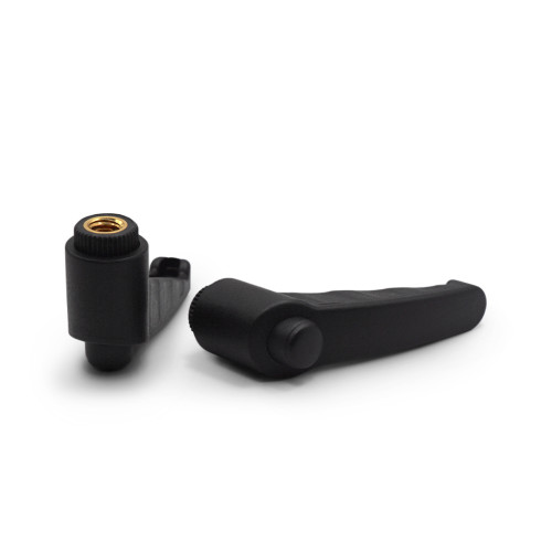 Páčka s račňou so závitom / 504a-068 / 65 / M8 mm (čierna)