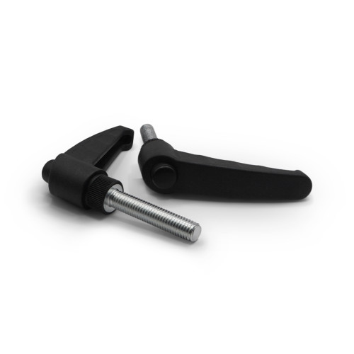 Páčka s račňou so skrutkou / 505a-068 / 45 / M6 x 30 mm (čierna)