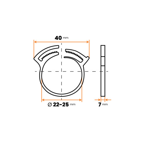 Objímka sťahovacia / 135-003 / 22-25 mm (čierna)