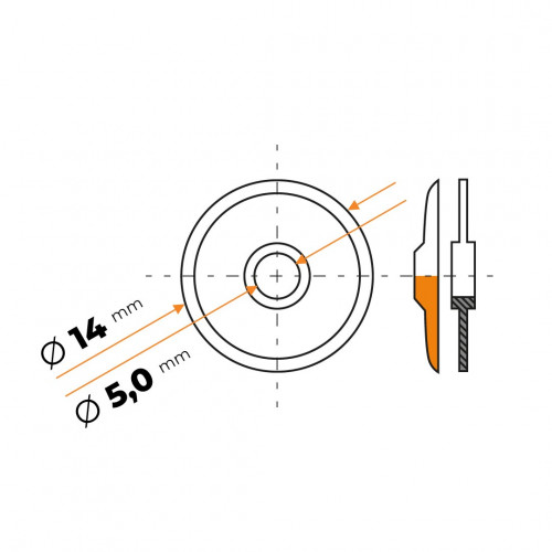 Podložka s gumou 5,0 / 14 mm ZN