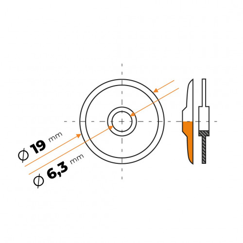 Podložka s gumou 6,3 / 19 mm ZN