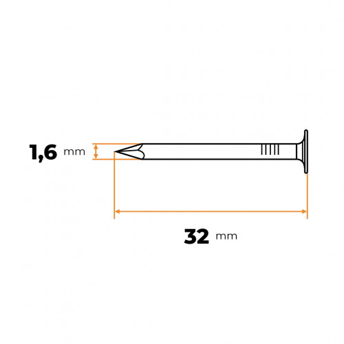 Klince stavebné 32 x 1,6 mm