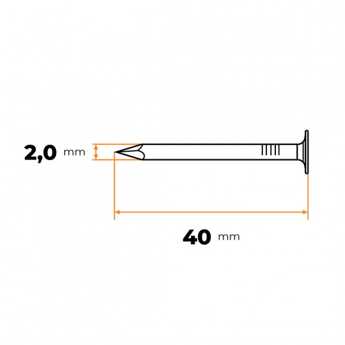 Klince stavebné 40 x 2,0 mm