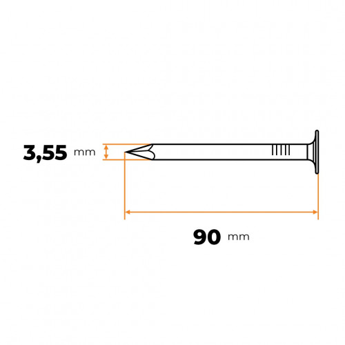 Klince stavebné 90 x 3,55 mm