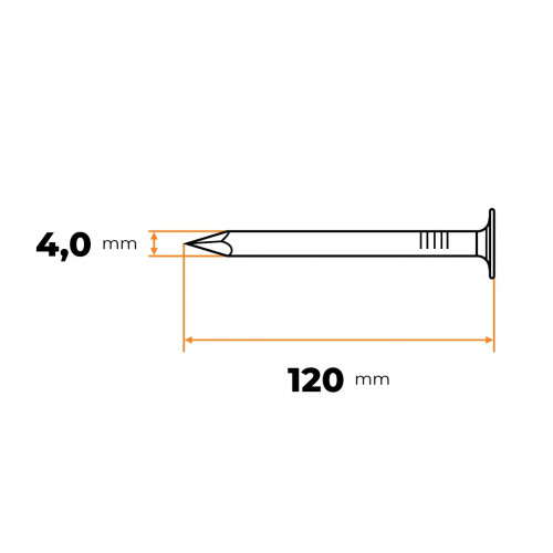 Klince stavebné 120 x 4,0 mm