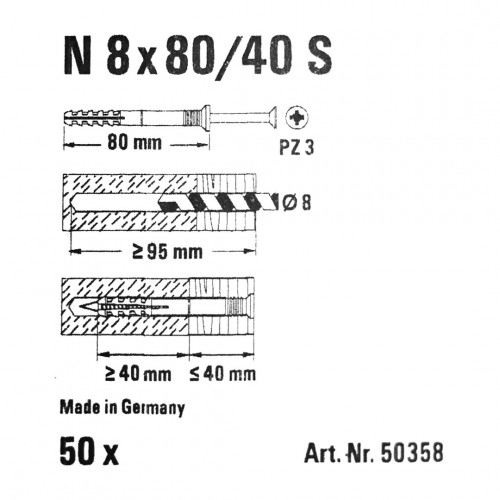 Natĺkačka 8 x 80 mm SELBO