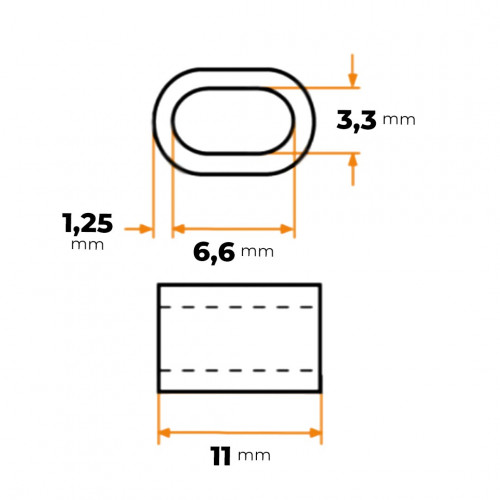 Objímka hliníková 3 x 11 mm