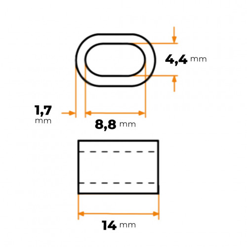 Objímka hliníková 4 x 14 mm