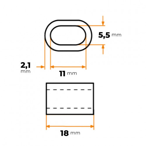 Objímka hliníková 5 x 18 mm