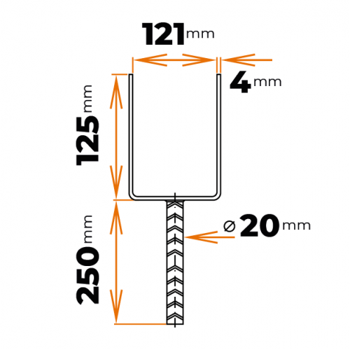 Pätka kotviaca BV/P 14-02 / 120 x 120 mm