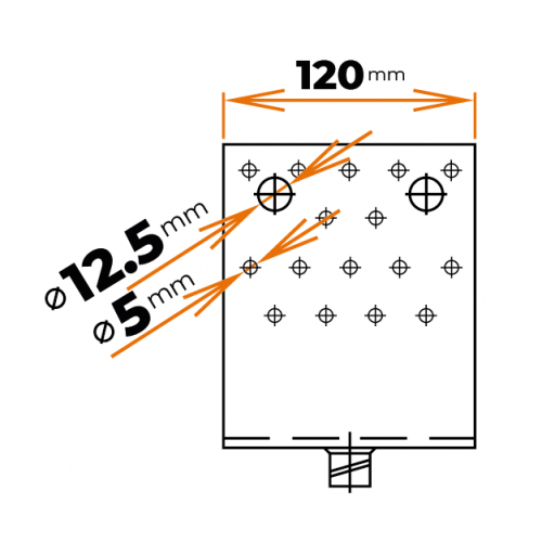 Pätka kotviaca BV/P 14-02 / 120 x 120 mm