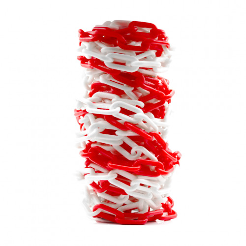 Reťaz 8 mm PVC červeno/biela