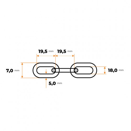 Reťaz 5 mm ZN Twist