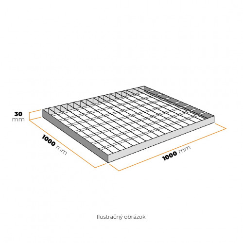 Rošt 1000 x 1000 mm SP 230-34/38-3 mm ZN