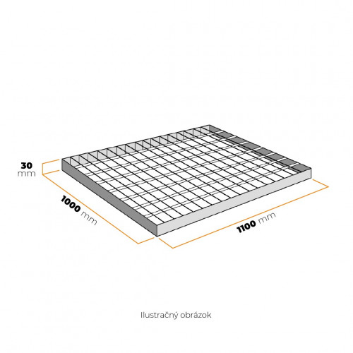 Rošt 1100 x 1000 mm SP 230-34/38-3 mm ZN