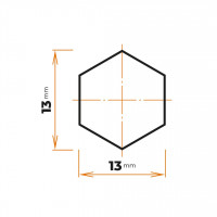 Tyč 6-hranná 13 mm