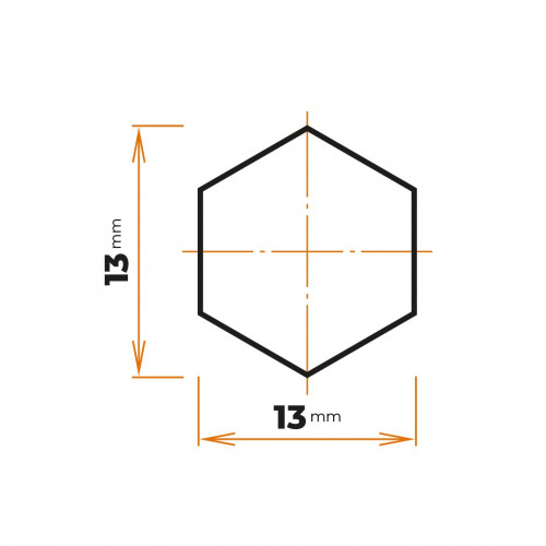 Tyč 6-hranná 13 mm