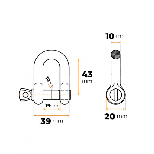 Zámok na reťaz D 10 mm ZN