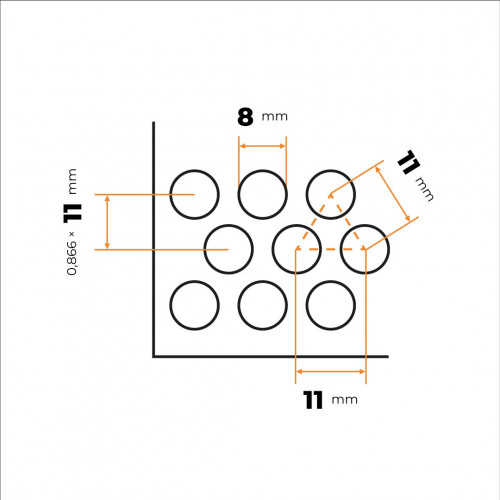 Plech perforovaný Rv 8 / 11 / 1,5 mm