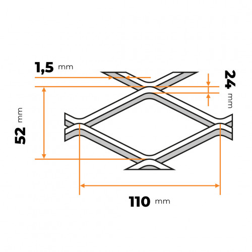 Ťahokov MR 110 x 52 x 24 / 1,5 mm