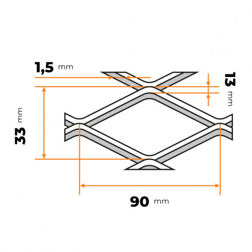 Ťahokov MR 90 x 33 x 13 / 1,5 mm