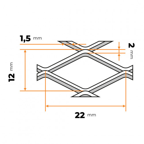 Ťahokov MR 22 x 12 x 2 / 1,5 mm